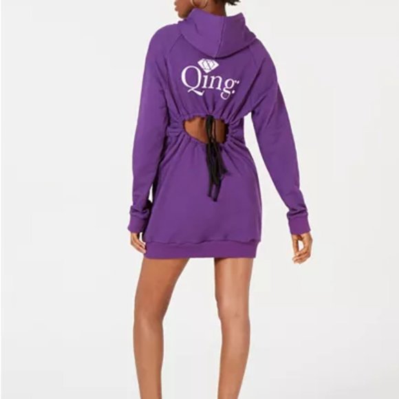 TENZ CVLT Qing Open-Back Hoodie Dress - Picture 2 of 2